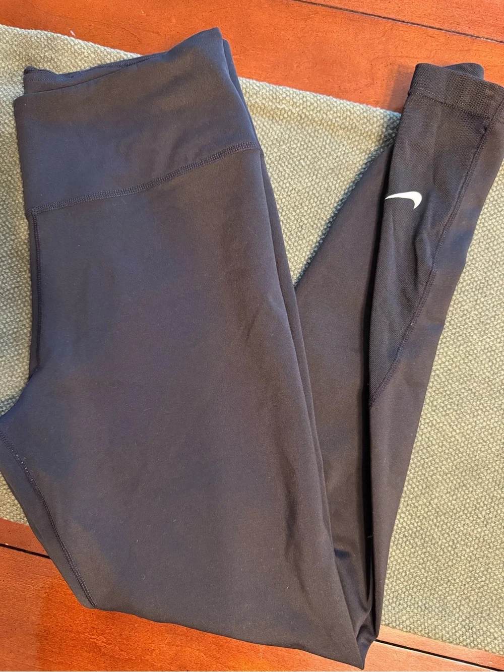 Nike Black Athletic Leggings with Swoosh